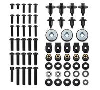 carenado Pernos para Yamaha YZFR6 2006-2007 Tornillos Clips Tuercas Kit Completo De Carenado(Black- Silver)
