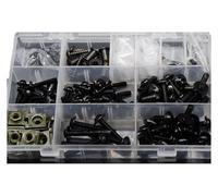 Carenado Pernos Tornillos Para YAMAHA YZF R1 R6 YZFR1 YZFR6 Tmax 500 Tmax530 2011 2012 Pernos Carenado Tuercas Tornillos De Carrocería(Black- Silver)