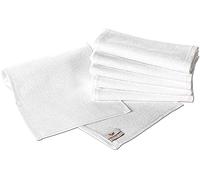 Carenesse - Compresa facial (6, 22 x 70 cm, 100% algodón, medida especial para los profesionales de la cosmética, toalla de baño para invitados, toalla de cara, color blanco