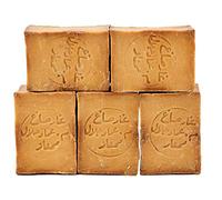 Carenesse Jabón Alepo Paquete de 5, 55% de aceite de laurel y 45% de aceite de oliva, receta tradicional, cortada a mano, sin colorante y perfumes artifical, 100% vegetal, jabón natural, 900-950 g