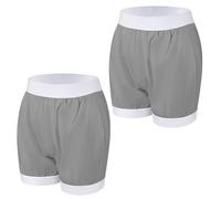 Carer 2 Piezas Cubrepañales para Adultos Incontinencia Ropa Interior Bóxer Impermeable Antifugas Lavable Reutilizable Unisex Gris Talla XXL