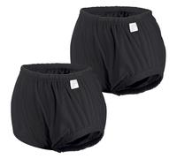 Carer 2 Piezas Cubrepañales para Adultos Incontinencia Ropa Interior Impermeable Antifugas Lavable Reutilizable Unisex Negro Talla M