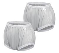 Carer 2 Piezas Cubrepañales para Adultos Incontinencia Ropa Interior Impermeable Antifugas Lavable Reutilizable Unisex Gris Talla XXL