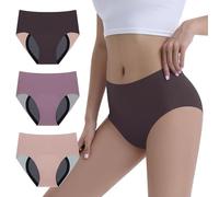 Carer 3 unidades Bragas para Incontinencia Mujer - 100 ml Almohadilla Absorbente y Ropa Interior Reutilizable para Pérdidas Ocasionales de Orina y Protección Menstrual Nocturna, Talla XL