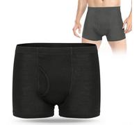 CARER BEAUTY Pantalones de incontinencia para hombre, ropa interior de algodón con almohadilla absorbente para reutilizable, a prueba de fugas para y personas con incontinencia Pacientes Negro -S