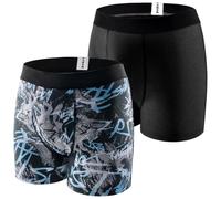 Carer Pack de 2 Boxers Calzoncillos para Incontinencia Hombre 100 ml Capacidad de Absorción Ropa Interior Funcional de Algodón Lavables y Reutilizables para Pequeñas Pérdidas de Orina Talla XXL