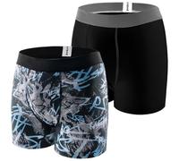 Carer Pack de 2 Calzoncillos para Incontinencia Hombre, Ropa Interior Funcional Reutilizable de Algodón con Almohadilla Absorbente Ergonómica de 100 ml para Pequeñas Pérdidas de Orina Talla M