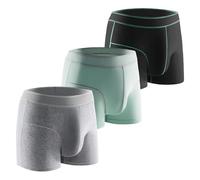 Carer Pack de 3 Boxers para Incontinencia Hombre 100 ml Capacidad de Absorción Algodón Ropa Interior Ligeros Lavables y Reutilizables para Pérdidas de Orina Talla 3XL