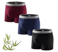 Carer Pack de 3 Boxers para Incontinencia Hombre Bambú 160 ml de Capacidad de Absorción Calzoncillos para incontinencia Lavable Reutilizable Transpirable Ropa Interior Antifugas Multicolor Talla 3XL