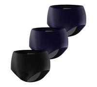 Carer Pack de 3 Braguitas de Incontinencia para Mujer, Ropa Interior Menstrual Flujo Abundante Reutilizable con Almohadilla de 150 ml para Incontinencia Moderada y Uso Nocturno Menstruación