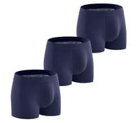 Carer Pack de 3 Calzoncillos Bóxer para Incontinencia Hombre 250 ml de Absorción, Ropa Interior de Algodón Suave y Transpirable Lavable y Reutilizable Protección Antifugas Azul Talla 3XL