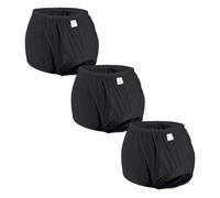 Carer Pack de 3 Cubrepañales para Adultos Bragas Impermeables Adultos Antifugas Sin Ruido Ropa Interior para Incontinencia Lavable Reutilizable Bragas de Plástico Unisex Negro Talla XL