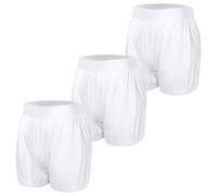 Carer Pack de 3 Cubrepañales para Adultos Bragas Impermeables Antifugas Sin Ruido Tipo Bóxer con Perneras Ajustables Ropa Interior para Incontinencia Lavable Bragas de Plástico Unisex Blanco Talla M