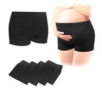 Carer Calzones Postparto sin Costuras - Paquete de 4 Braguitas Elásticas y Transpirables para Recuperación de Cesárea/Parto Natural - Cómodas y Suaves para Embarazo y Postparto