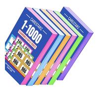 CARESTARZ Libros de boletos de rifa 1-1000 - 6 libros de boletos para guardarropa - Sorteo de la suerte, tombola y eventos benéficos