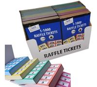 CareStarz Libros de boletos de rifa 1-1000 - 8 libros de boletos para guardarropa - Sorteo de la suerte, sorteo de tombola, sorteo de premios y eventos benéficos