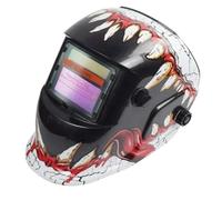 Careta Soldar Automatica,Casco de Soldadura Casco de soldadura con cambio luz automático solar Gorra Máscara protectora(Red)