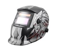 Careta Soldar Automatica,Casco de Soldadura Máscara de Soldadura Solar con Oscurecimiento Automático, Casco Ajustable Anti-UV para Máquina Soldar(Black and White)