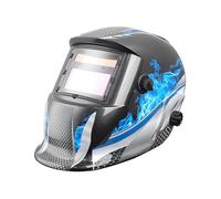 Careta Soldar Automatica,Casco de Soldadura Máscara de Soldadura Solar con Oscurecimiento Automático, Casco Ajustable Anti-UV para Máquina Soldar(Blue and White)