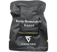CareTac Gasa de combate de coagulación rápida, gasa médica avanzada plegada en Z con caolín para detener el sangrado más rápido en primeros auxilios de emergencia, equipo táctico y kits de