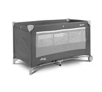 CARETERO Cama de Viaje Bebé Basic Plus con Colchón 120x60 cm - Cama de Viaje Plegable para Bebés hasta 15 kg - Desde el Nacimiento hasta los 4 Años - Bolsa de Transporte - Grafito