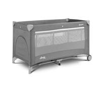 CARETERO Cama de Viaje Bebé Basic Plus con Colchón 120x60 cm - Cama de Viaje Plegable para Bebés hasta 15 kg - Desde el Nacimiento hasta los 4 Años - Bolsa de Transporte - Gris