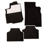 CarFashion 236888 Auto Alfombra Soporte sin Juego de alfombrillas para Matte plana Colori-Textil, Blanco, 4-Piezas