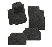 CarFashion 255115 Auto Alfombra Soporte sin Juego de alfombrillas para Matte plana BasicRips-Textil, Negro, 4-Piezas