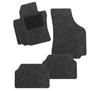 CarFashion 255286 Juego de alfombrillas, 4 piezas, Negro