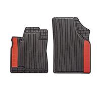 CarFashion 268528 Auto Alfombra Soporte sin Juego de alfombrillas para Matte plana SilverStone - Allwetter, Rojo, 2-Piezas