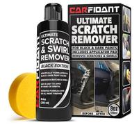 Carfidant - Quita arañazos de coche negro, quita arañazos y remolinos para pinturas negras y oscuras, restaurador de disolventes y pinturas, quita arañazos y manchas de agua. Kit de pulido de coche