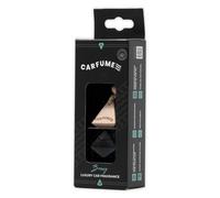 Carfume Bossy - Ambientador original para coche, aroma a sándalo amaderado, cedro y cítricos, difusor aromático reciclable azul de lujo para hombres, eliminador de olores, accesorios de coche