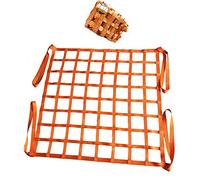 Carga de 0,3 a 3,5 toneladas de redes de carga de elevación, redes de eslinga de elevación, bolsa de red de ladrillo colgante, resistencia al desgarro de elevación plana de poliéster, carga y descarga