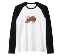Carga de Energía, por Favor Espere - Sleepy Sloth Vibe Camiseta Manga Raglan