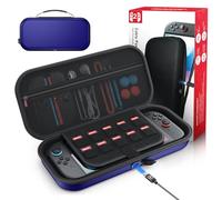 [Carga en el interior] Funda para Nintendo Switch 2 2025, funda de transporte portátil de viaje con agujero de carga y 10 cartuchos de juego, funda protectora rígida para consola Switch 2 y accesorios