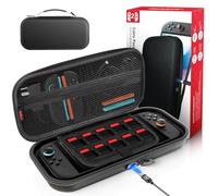 [Carga en el interior] Funda para Nintendo Switch 2 2025, funda de transporte portátil de viaje con agujero de carga y 10 cartuchos de juego, funda protectora rígida para consola Switch 2 y accesorios