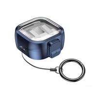 Carga inalámbrica para TPU Funda para Buds 4 LED View Carga inalámbrica | Tapa de bloqueo antipérdida, evita aperturas accidentales, ajuste seguro para carreras de gimnasio, colores negro azul
