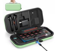 [Carga Interior] Funda para Nintendo Switch 2/OLED/Original, Gran Funda Rígida para Adaptador y Joypad Almacenamiento, Bolsa de Viaje Fundas para Switch Console con 22 Ranuras para Tarjetas de Juego