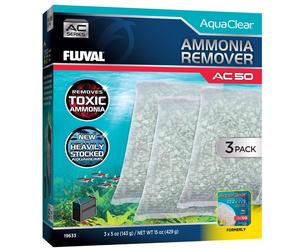 Carga Pack Ahorro Elimina Amoníaco para filtros mochila para acuario Fluval AquaClear AC50, 3pc