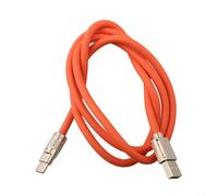Carga rápida 120W Tipo C a USB Cable 6A Cable de silicona para Xiaomi para Huawei para Samsung Teléfonos Tabletas Naranja 1M (1M)