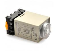 Carga Resistiva 5A 250VAC, Relé De Retardo Del Temporizador AC110V, AH3-3 DPDT Temporizador De Retardo De Encendido De Rango De 30 Minutos, Lógica De 8 Pines Con Base De Enchufe PF083A(AC110V-3M)