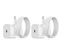 Carga segura para iPhone serie 15, cargador de pared USB-C de 20 W con cable USB-C a USB-C de 2 m para iPad, Samsung, Xiaomi, OnePlus, carga con