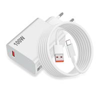 Cargador 100W y 2 Metros Cable para Xiaomi Redmi Note 15 Pro+ 5G Poco F8 Ultra F8 M8 Pro, 100Watt Rapida Carga Adaptador de Cargador USB y Cable Tipo C para Xiaomi 17 Pro MAX Redmi K90-Pro-MAX