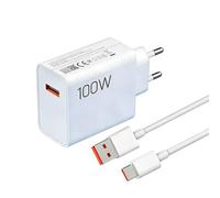 Cargador 100W y Cable USB C para Poco F8 Pro F8 Ultra 17 Pro MAX 5G | Turbo Carga Rápida Adaptador Cargador y Tipo C Cable 2M para Poco X4 5G 14T 13T Poco Pad M6 10TPro Lite