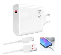 Cargador 120W Rápido con Cable USB-C 2M 6A, Adaptador de Carga Turbo para 13t 12t 12s Pro K70 K60, Tipo C para Smartphones, Tabletas y Dispositivos USB-C, Carga de Alta Velocidad Segura y Eficiente