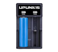 Cargador 18650, cargador i ntelligente 2 bahías para baterías, con pantalla LED, carga rápida, cargador inteligente para linterna frontal