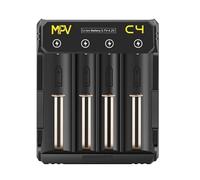 Cargador 3.7v Inteligente 18650 p/baterías Pilas de Iones de Litio Li-Ion | Ni-MH | Ni-Cad | tamaños 10440, 14500, 14650, RCR16340, 16650,17500, 17650,17670, 18350, 18490, 18500, 20700, 21700, 26650