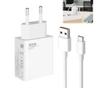Cargador 33W para Xiaomi, 33W Cargador Carga Rapida con Cable USB C de 2m, Turbo Adaptador Tipo C Rápido para Redmi Note 13 5g 12s 11 11s 10 Pro Poco X4 X3 Xiaomi 11 Lite Mi 11i 10t Lite Pro Mi 10t