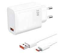 Cargador 33W USB C para Note 14 13 5G 12 12s 11 11s 10 9 8, Mi 13 12 11 10 Lite 5G 10T Pro 10S, Cable USB C 1M, Adaptador de turbocarga, para Mi 11, 11 Lite, Poco C75 A5 F3 X6