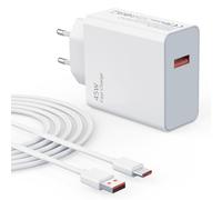 Cargador 45W USB C Rápido Turbo Carga para Xiaomi Redmi Note 14 Pro 5G/13 12 11 10 A5 A3, Poco X7 X5 M7 M6 Pad 8 7 6 5 Redmi K80 Pro, Xiaomi 13 Lite 13T 12T 12 11T 10T con 6A Cable Tipo C 1M Adaptador